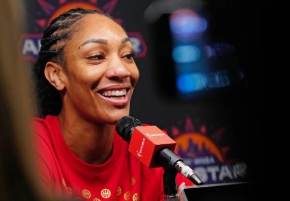 A'ja Wilson is The Sporting News 2025 Female Athlete of the Year,.