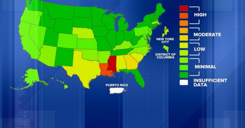 Flu cases are rising in 32 states. Check maps and see how to stay safe.