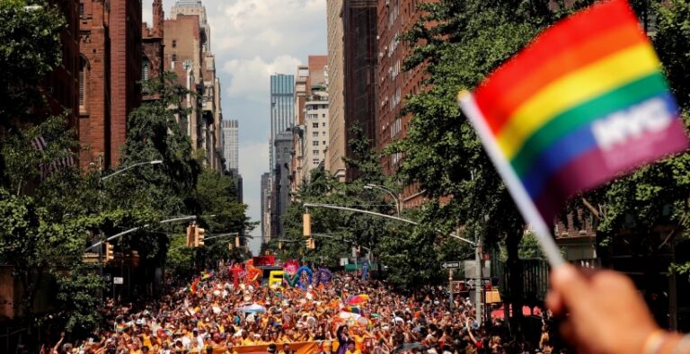 Supporters gather at Stonewall amid outcry over pride flag removal..