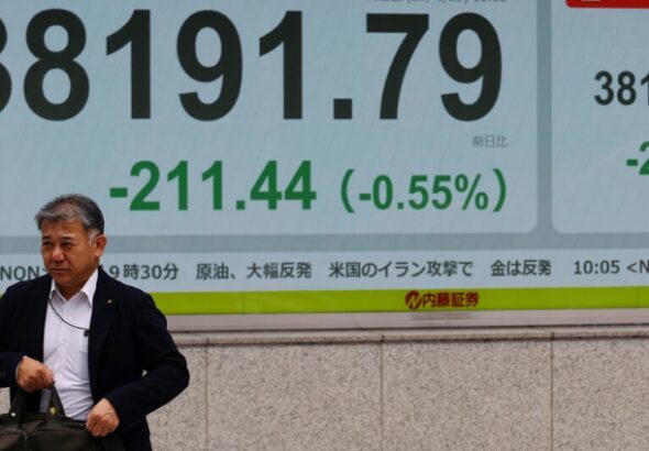 Oil jumps stocks sell off as trading gets underway amid Iran strikes