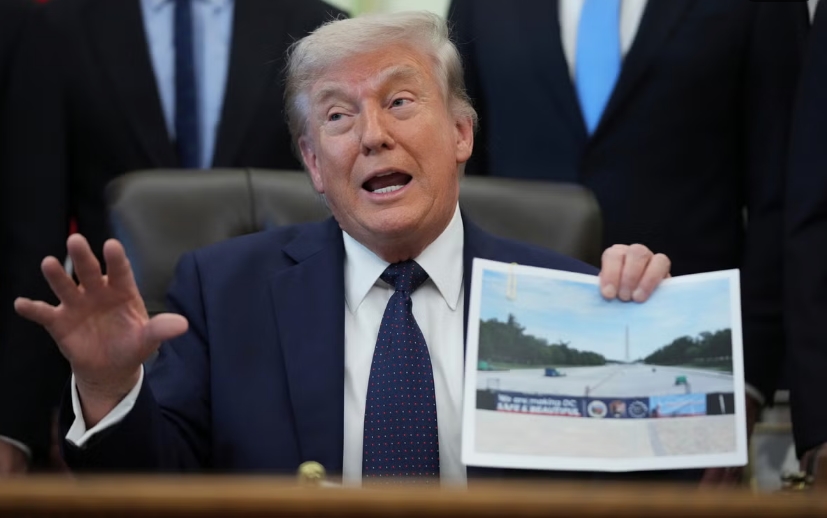 Trump gives 'filthy' Reflecting Pool a facelift near Lincoln Memorial