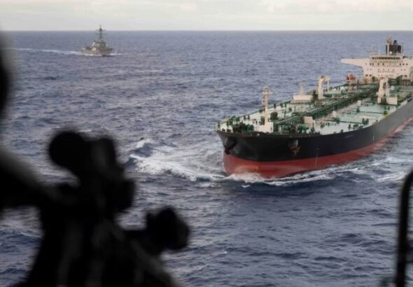 US navy diverts eight tankers in the Strait of Hormuz.