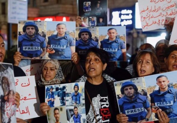 Gaza's journalists to receive international award.