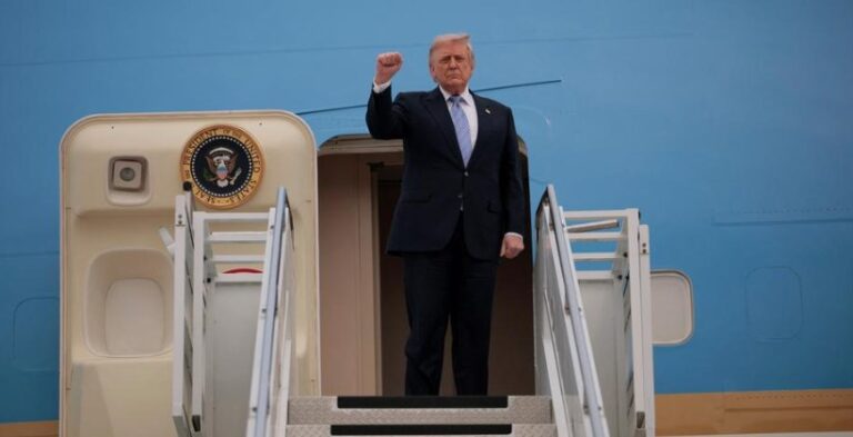 President Trump recaps his trip to China with reporters on Air Force One
