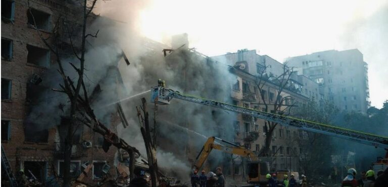 Russian bombing claims four lives in Kyiv.