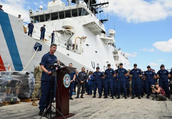 U.S. Coast Guard reports $62-million drug bust off Colombia..