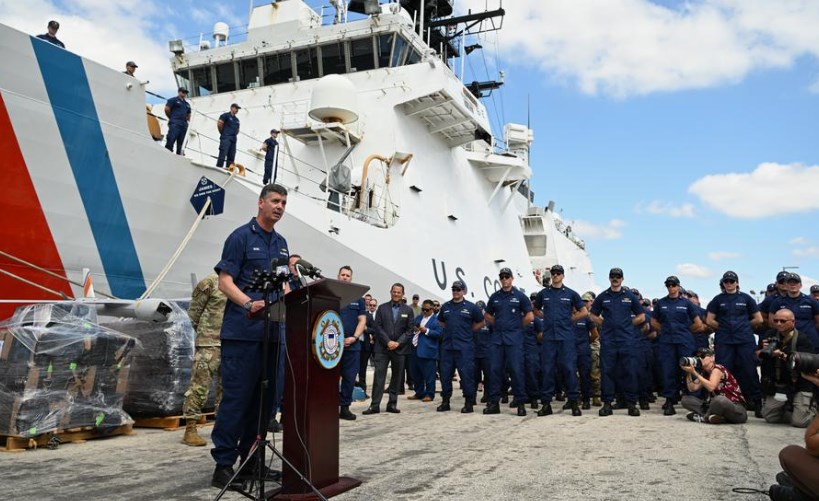 U.S. Coast Guard reports $62-million drug bust off Colombia..
