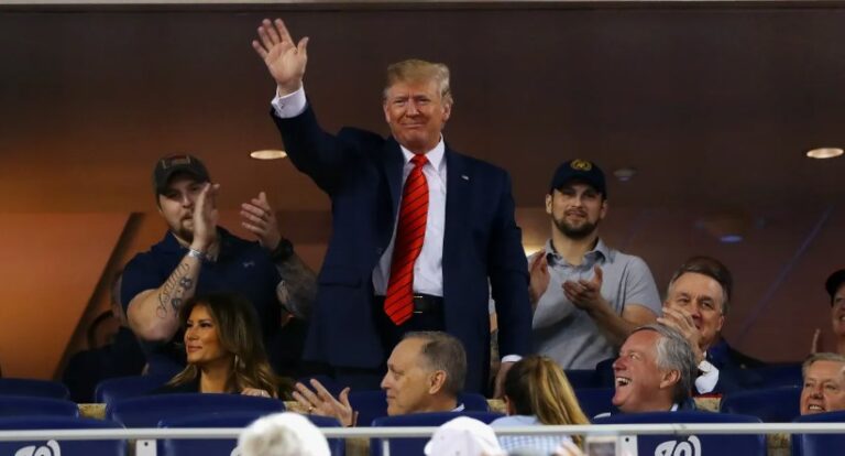 President Trump says Major League Baseball needs a salary cap.