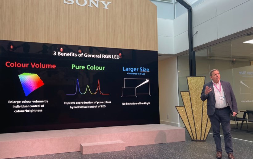 Sony’s True RGB technology is aiming for the best of OLED and Mini LED.