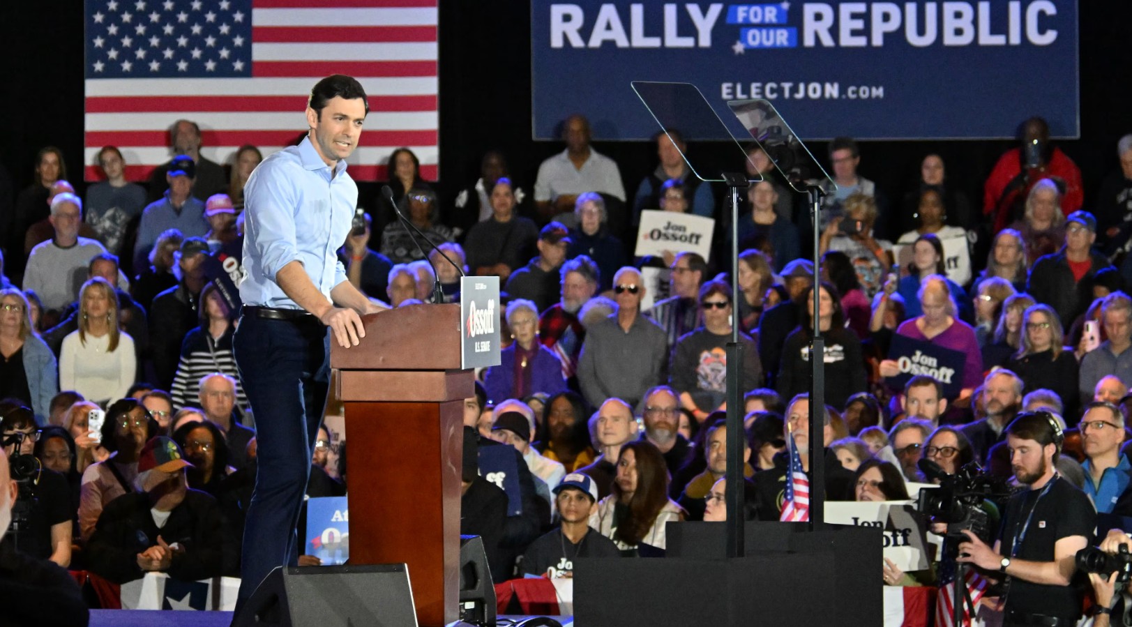 At a rally in Georgia, Trump refers to Senator Jon Ossoff as Pinky Herman.