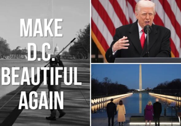 Since part of Trump's troubled renovation, Lincoln Memorial's Reflective Pool is being drained again..