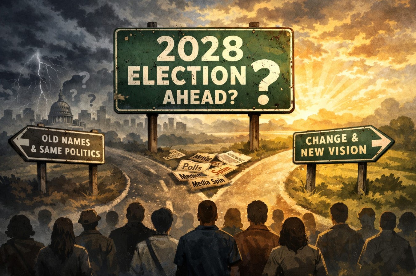 Prospective 2028 contenders top a recent survey.