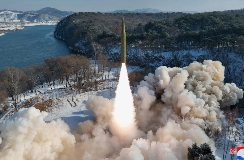 North Korean military fired ballistic missile with integrated AI..