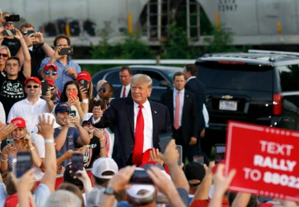Trump rallies supporters in Chillicothe.